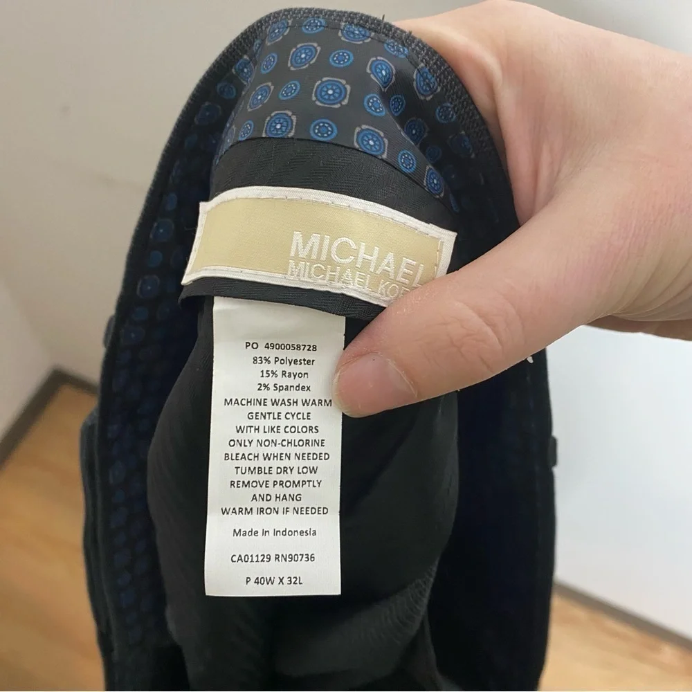 Michael Michael Kors Charcoal Dress Pants NEW 40x32 Gray Pleated